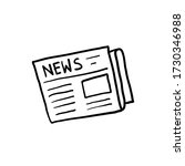 hand drawn Newspaper vector icon doodle