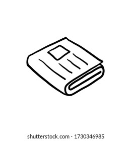 doodle de iconos de vectores de periódicos dibujado a mano
