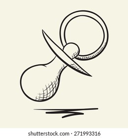 Hand drawn nipple illustration