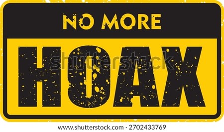 Hand drawn of no more hoax design concept, vector illustration 
