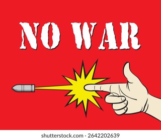 Hand drawn of no war. make world peace, vector illustration 