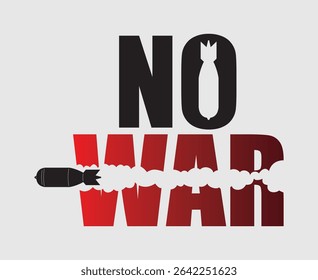Hand drawn of no  war. make world peace, vector illustration 