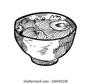 hand drawn noodle