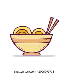 Hand drawn Noodle icon Design Template. vector sketch doodle illustration. Perfect for food concepts, diet infographics, icons or web design, street restaurants menu