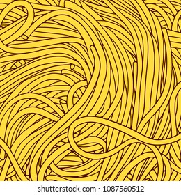 Hand drawn noodle vector background