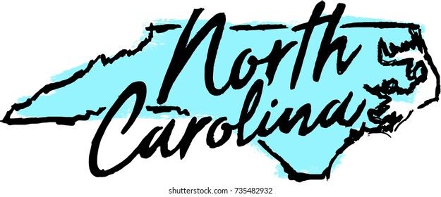 Hand Drawn North Carolina State Design