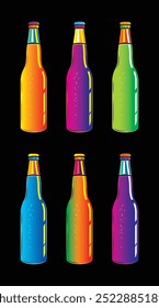 Hand drawn, not by AI! A bottle of sparkling water. Original vector illustration in vintage style.