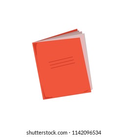 Hand drawn notebook isolated on white background. Copybook vector illustration.