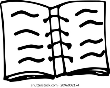 Hand drawn notebook vector on a white background