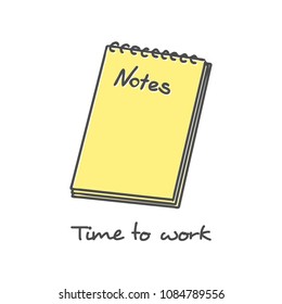 Hand drawn notepad icon