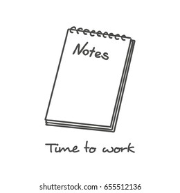 Hand drawn notepad icon