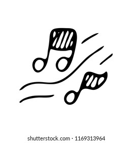 Doodle de notas dibujadas a mano. Boceto Regreso a la escuela, icono. Elemento de decoración. Aislado sobre fondo blanco. Ilustración vectorial.