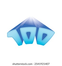 hand drawn number 100 concept. number 100 concept for business, education world