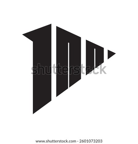 hand drawn number 100. triangle 100 concept. vector perspective number 100