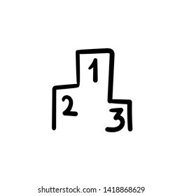 Hand drawn number one. Simple vector icon