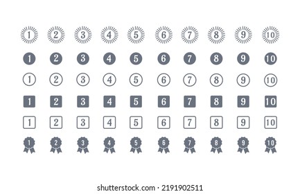 Hand Drawn Number Set Vector Font Alphabet. Modern Design Vector Template