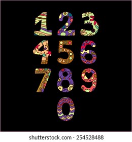 hand drawn numbers