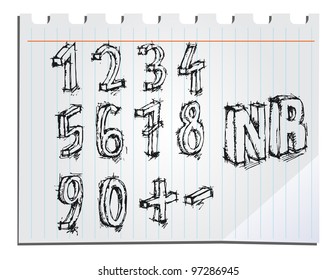 hand drawn numbers