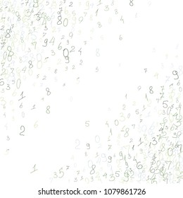 Hand drawn numbers. .  Scribbled handwritten numbers for  card, poster, banner. Vector background with color numbers in primitive style. Simple pattern for your design.
