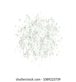 Hand drawn numbers. Scribbled handwritten numbers for  card, poster, banner. Vector background with color numbers in primitive style. Simple pattern for your design.