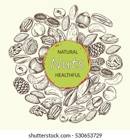 Hand drawn nuts