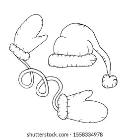 A hand drawn object for Christmas and New Year. Element for for decoration  holiday cards and invitations to the winter holidays. Isolated on white.