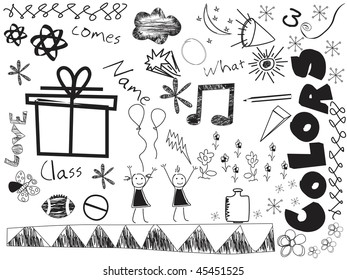 hand drawn object on abstract white background