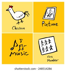 Hand drawn object sketch - vector illustration  