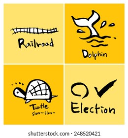 Hand drawn object sketch - vector illustration 