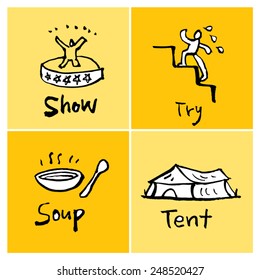 Hand drawn object sketch - vector illustration 