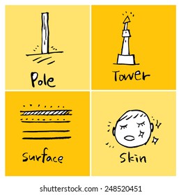 Hand drawn object sketch - vector illustration 
