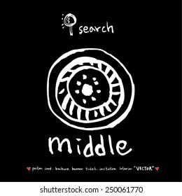Hand drawn object sketch - vector illustration / Blackboard Version