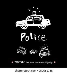 Hand drawn object sketch - vector illustration / Blackboard Version