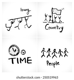 Hand drawn object sketch - vector illustration 