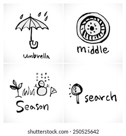 Hand drawn object sketch - vector illustration 