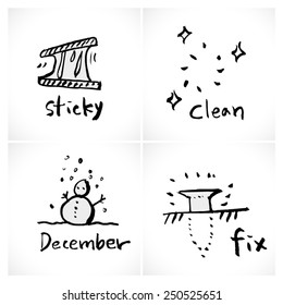 Hand drawn object sketch - vector illustration 