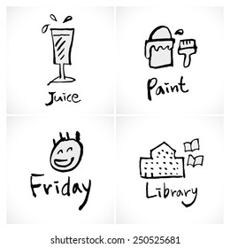 Hand drawn object sketch - vector illustration 