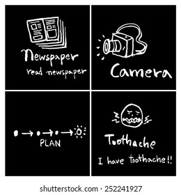 Hand drawn object sketch - vector illustration