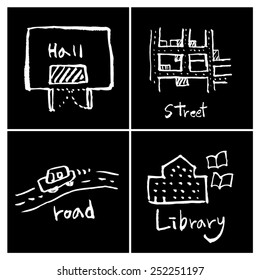 Hand drawn object sketch - vector illustration 