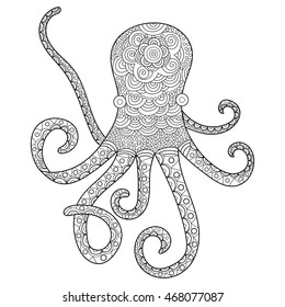 3,908 Coloring book octopus Images, Stock Photos & Vectors | Shutterstock