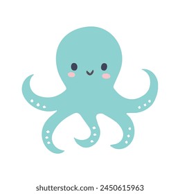 Hand drawn octopus. Vector doodle cartoon sea life for your design.