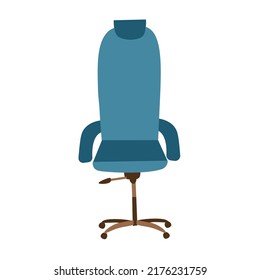 Hand drawn office chair. Vector illustration in doodle style on white background.