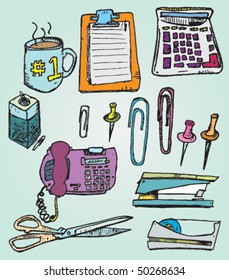 Hand Drawn Office Supplies