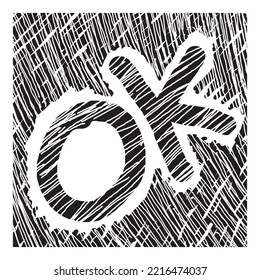 Hand drawn OK lettering. Greeting chat sign icon. Vector illustration.