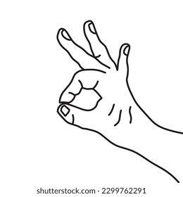 Señal de la derecha dibujada a mano aislada en fondo blanco,ilustración vectorial eps 10