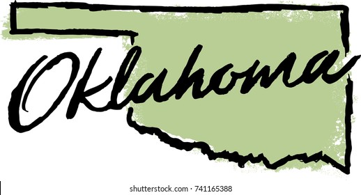 Hand Drawn Oklahoma State Design