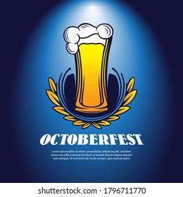Hand drawn oktoberfest background design