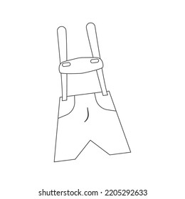 Hand drawn OktoberFest clothes man Outline is suitable for elements of an invitation design, celebration, social media, website design needs and others. vector illustration. ep 10
