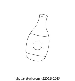 Hand drawn OktoberFest drink bottle Outline is suitable for elements of an invitation design, celebration, social media, website design needs and others. vector illustration. ep 10
