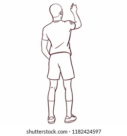 hand drawn old school hip hop boy in retro look in shorts spraying on a wall with a spray can. African American, Comic, Vector, Eighties, Wildstyle, Grafitty, outline, black and white